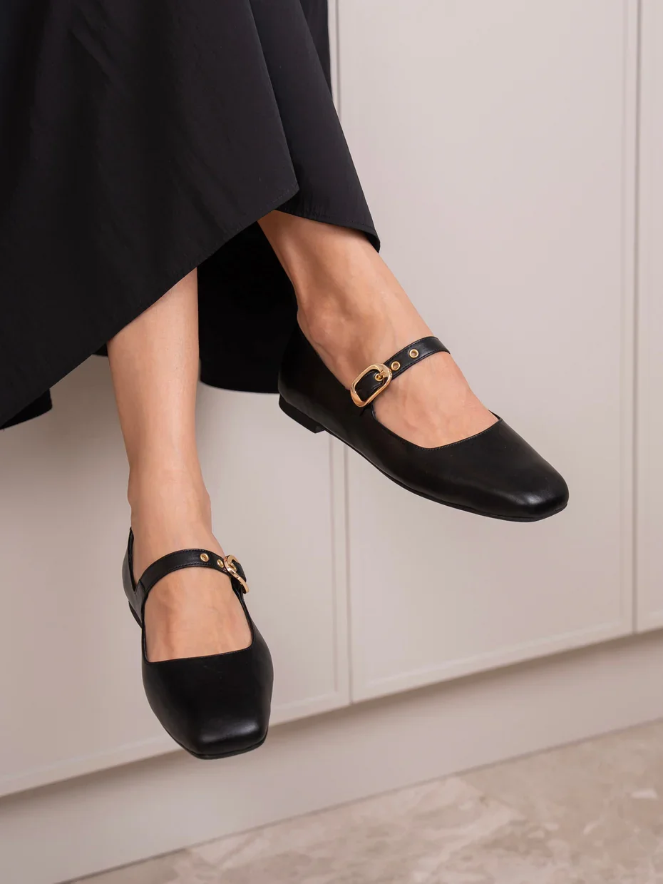 Ballerines Mary Jane En Cuir - Image 1 of 4