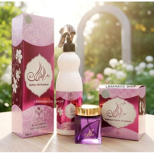 Almas Coffret Désodorisant Sehr Al Kalimat, 480 Ml, Encens 30 Grammes, Au Parfum De Rose Et Dencens. - Image 1 of 3