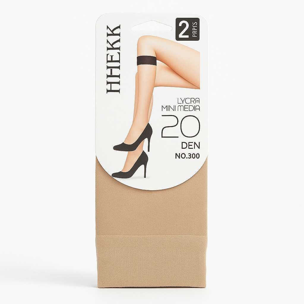 Bas Femme Lycra Mini Media 20 Den – Noir | Pack 2 Paires - Image 1 of 1