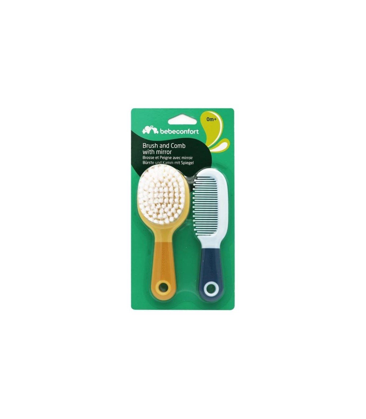 Brosse Et Peigne Qualité Pharma Avec Miroir Beige & Gris 2426 - Image 1 of 1