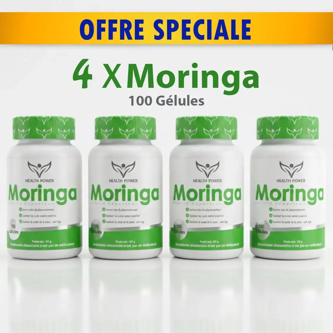 Pack 4 X Boites De Moringa Bio 100 Comprimés 500 Mg - Image 1 of 4