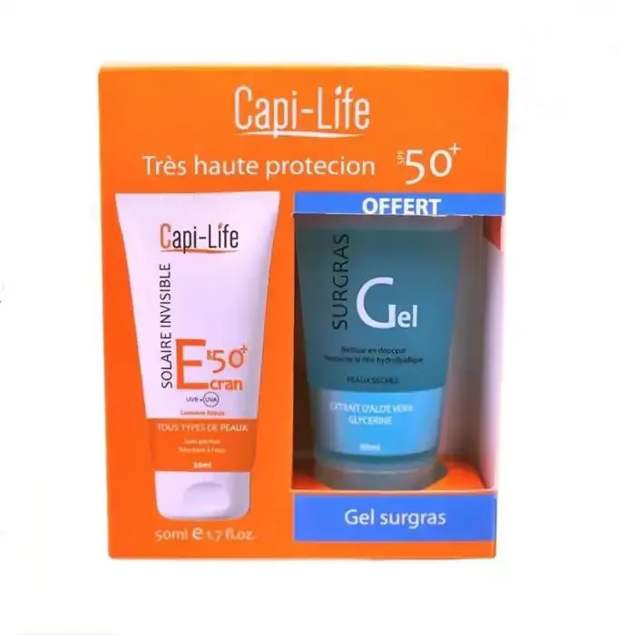 Pack Écran Solaire Invisible Spf50+ 50ml + Gel Surgras 50ml Offert - Image 1 of 1