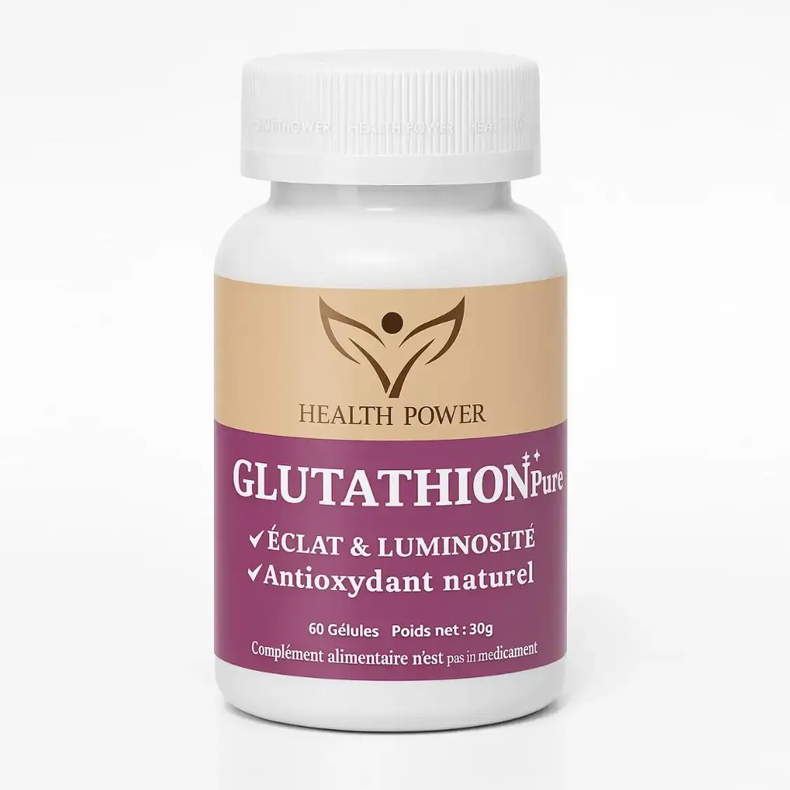 Glutathion Pure 60 Gélules 500mg - Image 1 of 4