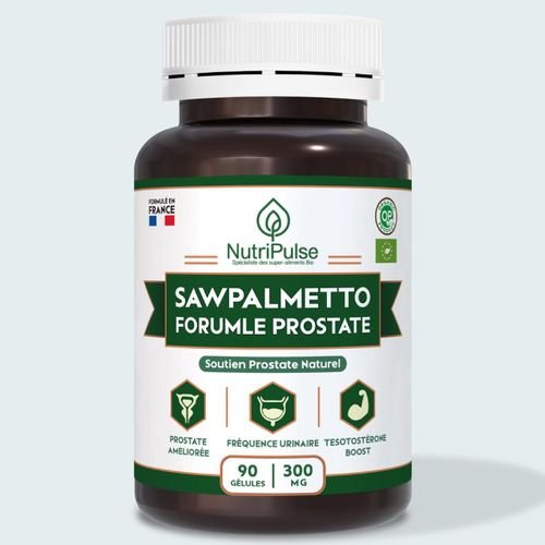 Nutripulse Saw Palmetto Formule Santé Prostate - Soutien Hormonal & Bien-être Masculin 90 Gélules - Image 1 of 1