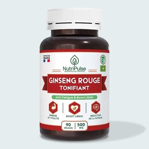 Ginseng Rouge 500m Tonifiant - Anti-fatigue & Boost Libido 90 Gélules - Image 1 of 1