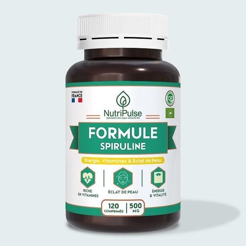  Spiruline 500mg Superfood Riche En Vitamines – Énergie - Vitalité & Éclat De Peau – 120 Comprimés - Image 1 of 1