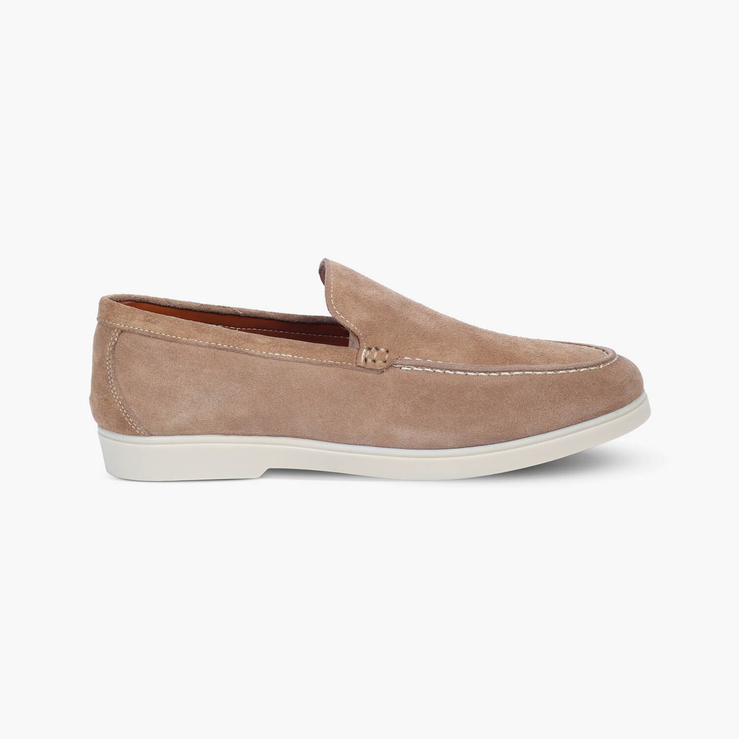 Mens Beige Suede Leather Loafers - Image 1 of 1