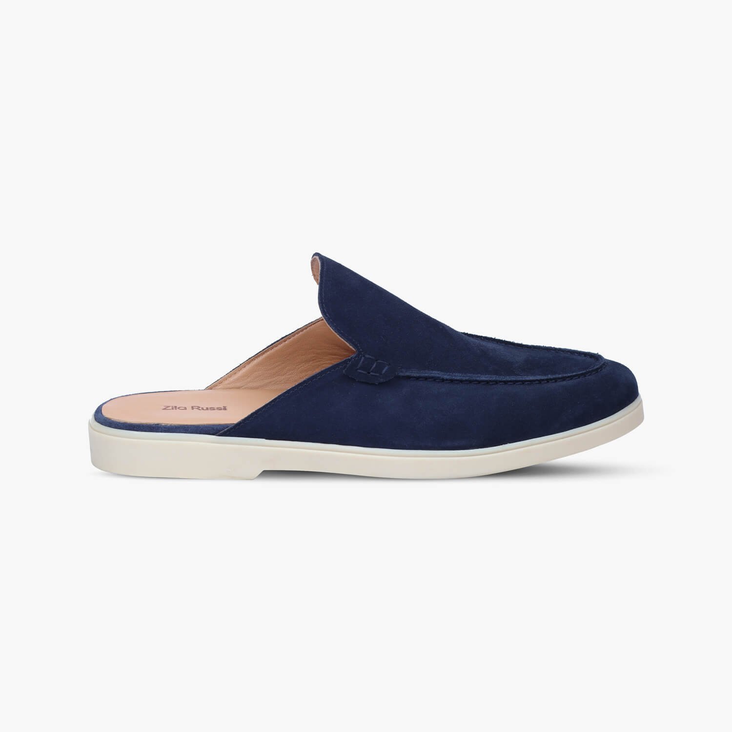 Mens Dark Blue Suede Leather Loafers - Image 1 of 2