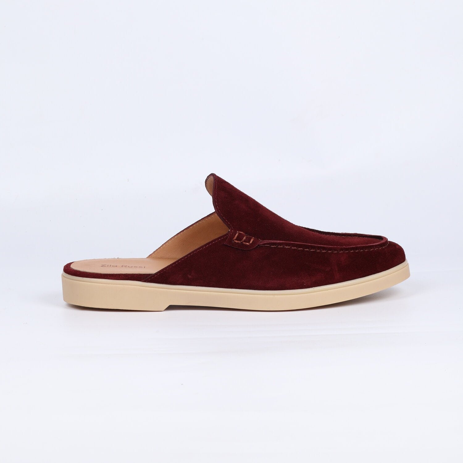 Mens Burgundy Suede Leather Loafers - Image 1 of 1