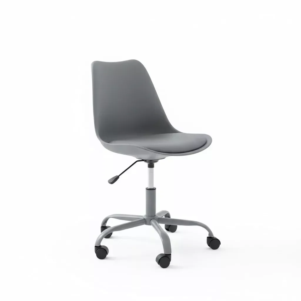 Pack Matteo – Lot De 4 Chaises De Bureau À Roulettes Gris Moderne - Image 1 of 2