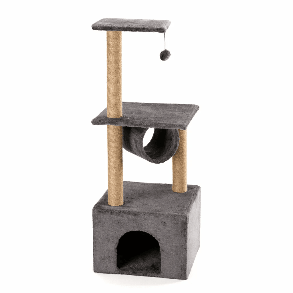 Arbre À Chat Compact Avec Niche, Tunnel Suspendu Et Griffoirs - Image 1 of 1