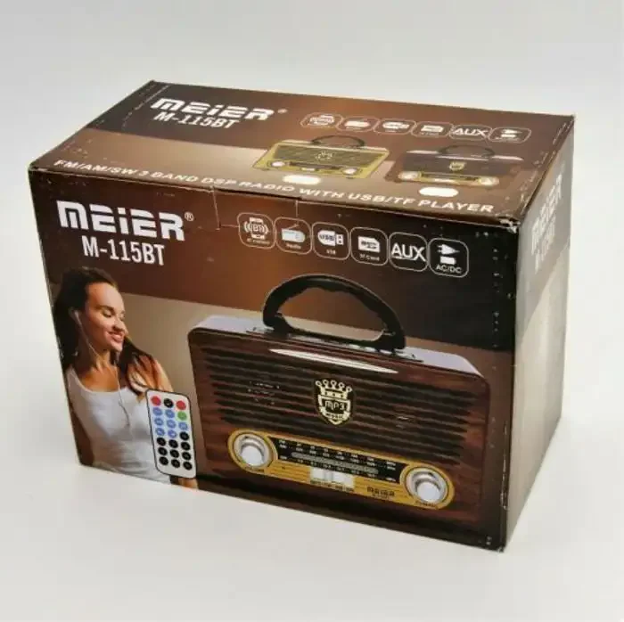 Radio Antique Portative M-115bt Avec Chargement Usb / Sd - Image 1 of 4