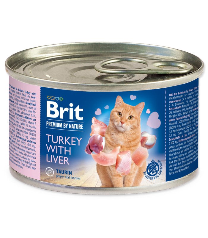 Paté Premium By Nature Turkey With Liver Pour Chat - Image 1 of 1