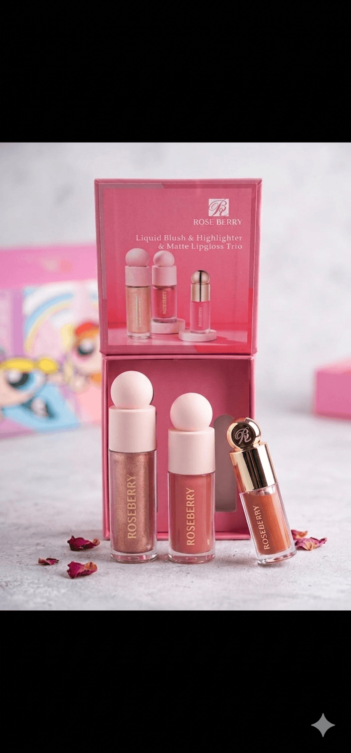 Coffret Trio Blush Liquide Highlighter Et Gloss Mat - Image 1 of 1