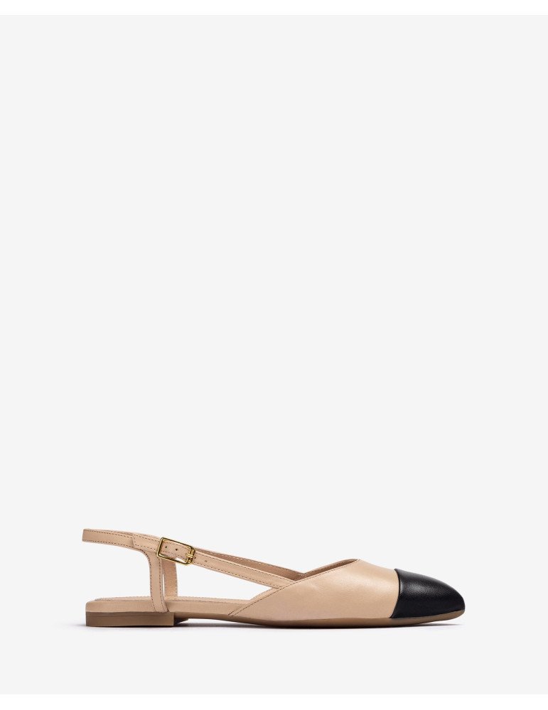 Ballerines Sans Talon Bicolores - Skin/blk - Image 1 of 4