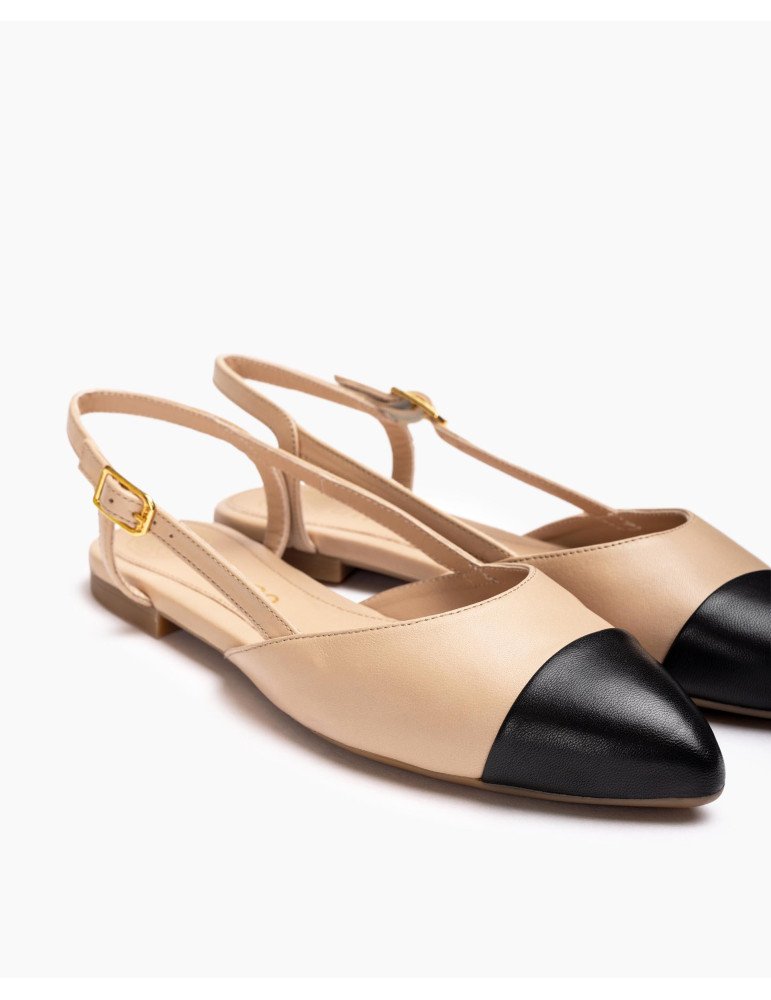 Ballerines Sans Talon Bicolores - Skin/blk - Image 1 of 4
