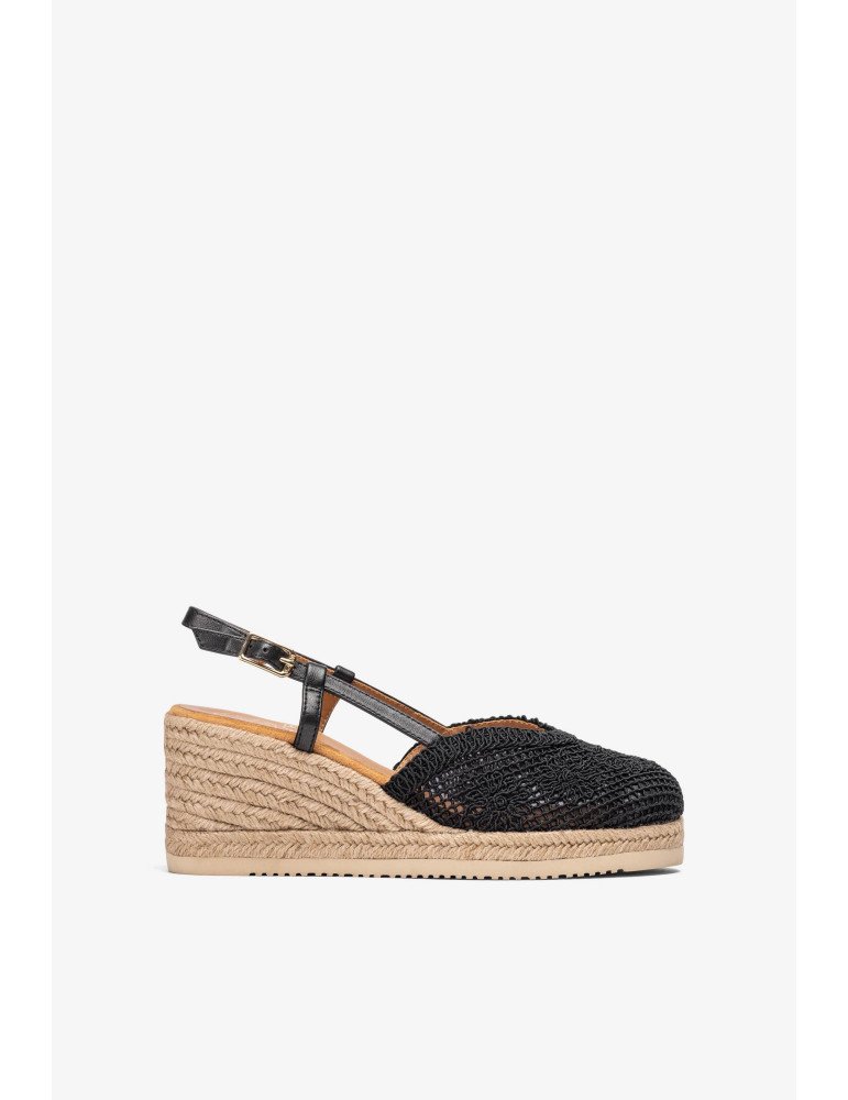 Espadrille À Semelle Compensée En Tissu Brodé  - Image 1 of 4