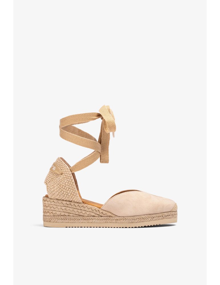 Espadrilles Basses À Lacets Beiges - Image 1 of 4