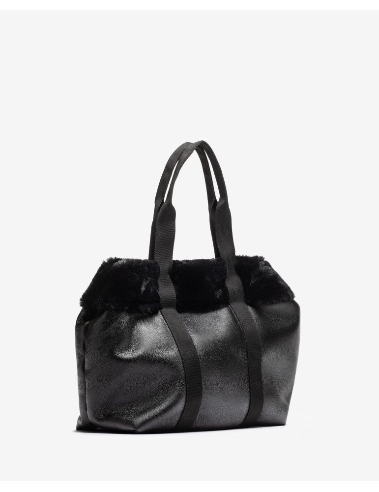 Grand Sac Fourre Tout Avec Détail De Fourrure - Image 1 of 4