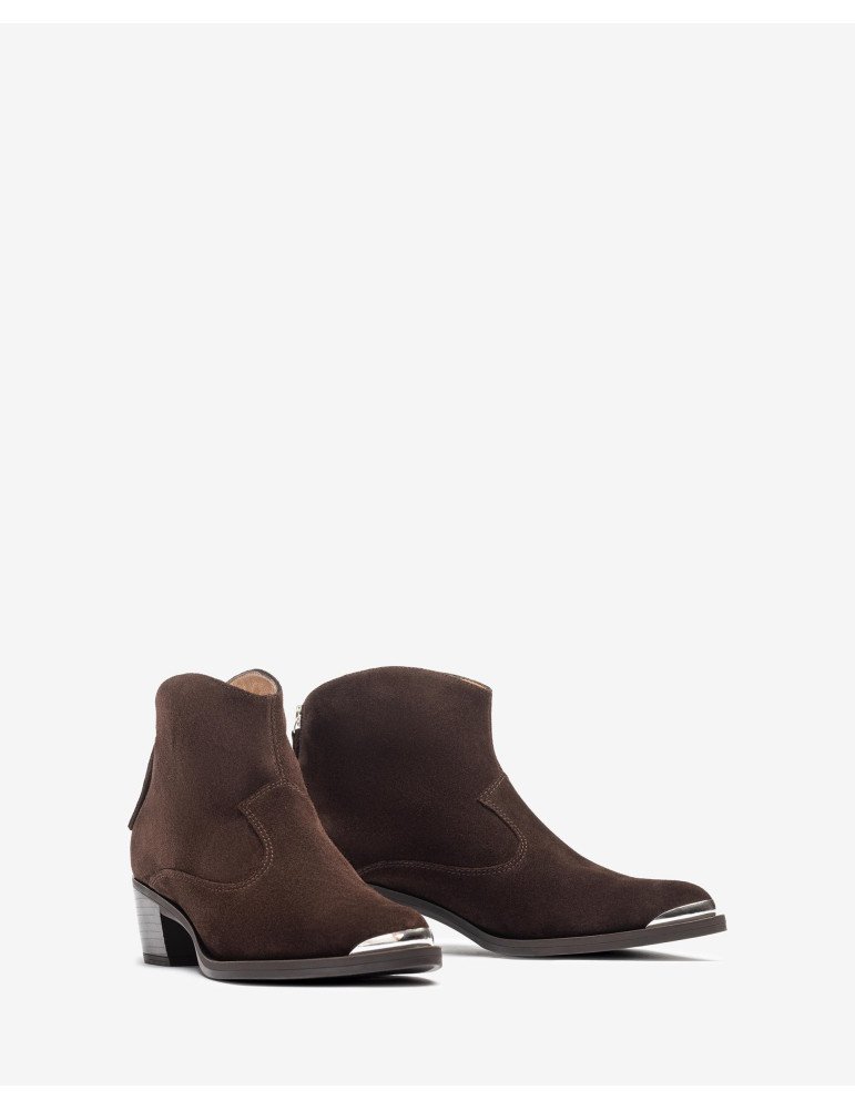 Bottines Basses En Daim Style Cow-boy - Image 1 of 4