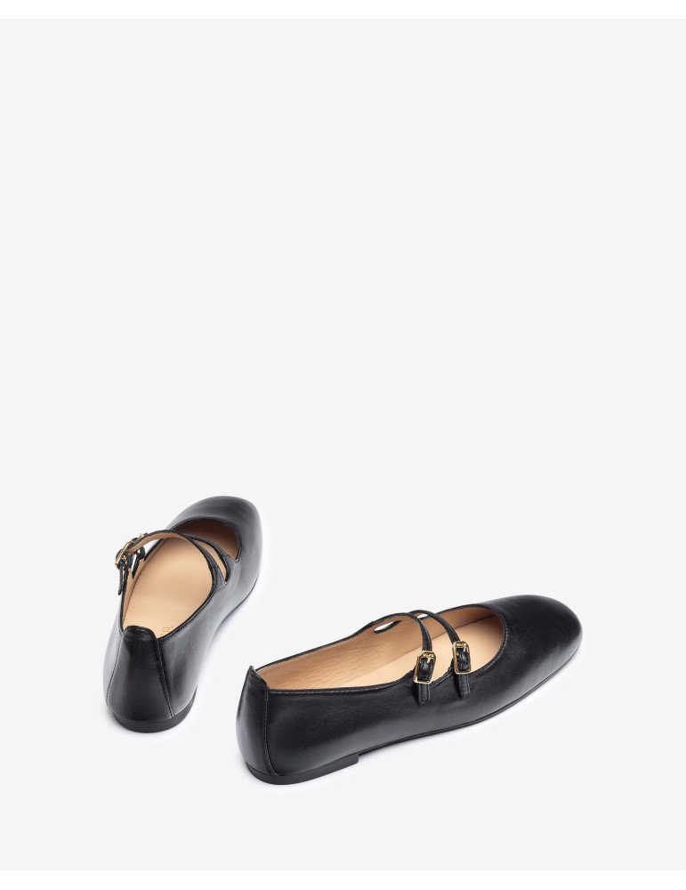 Ballerines Avec Double Bride En Cuir - Image 1 of 4