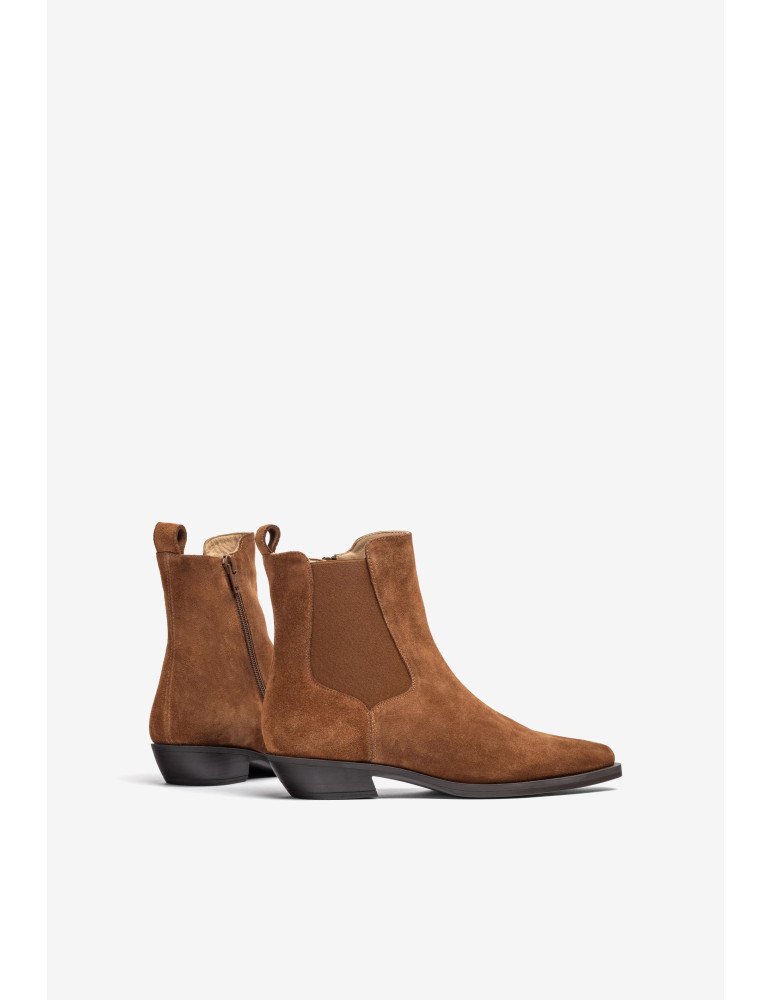 Bottines De Style Cow-boy En Daim - Image 1 of 4