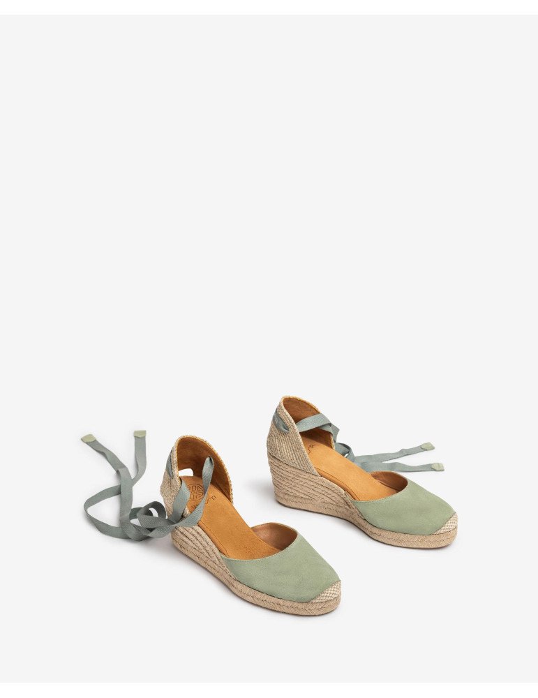 Espadrilles À Lacets Sur La Cheville En Daim - Image 1 of 4