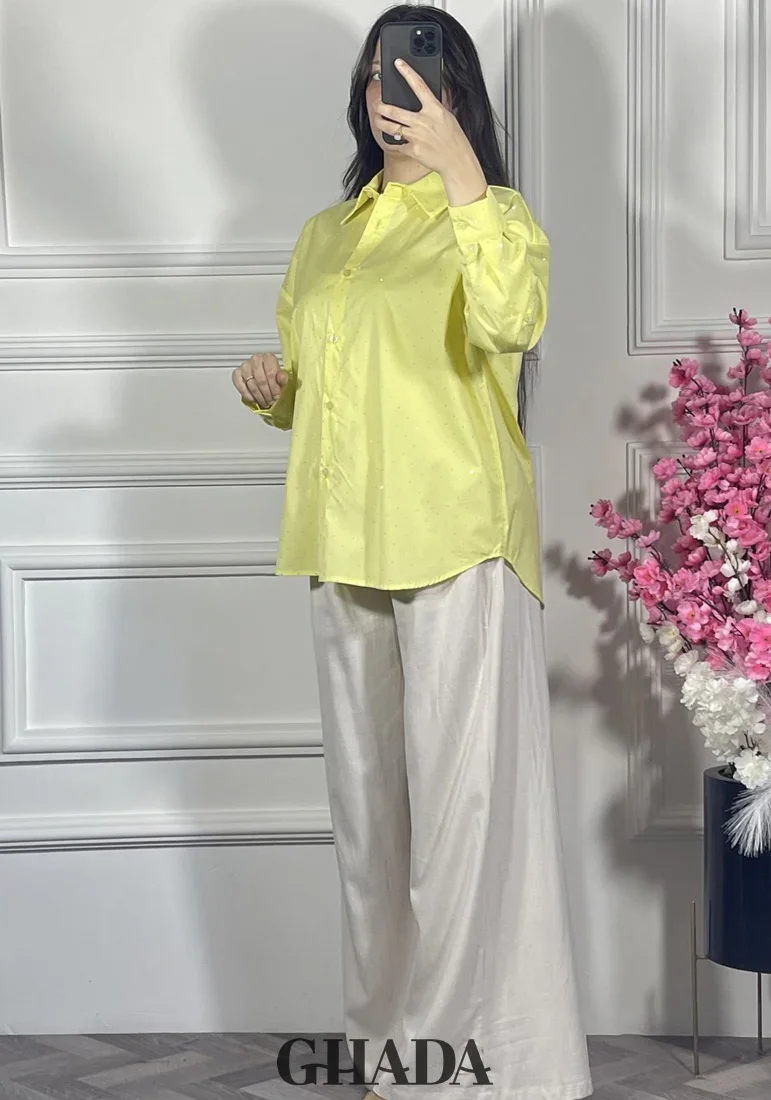 Chemise Jaune À Strass - Image 1 of 3