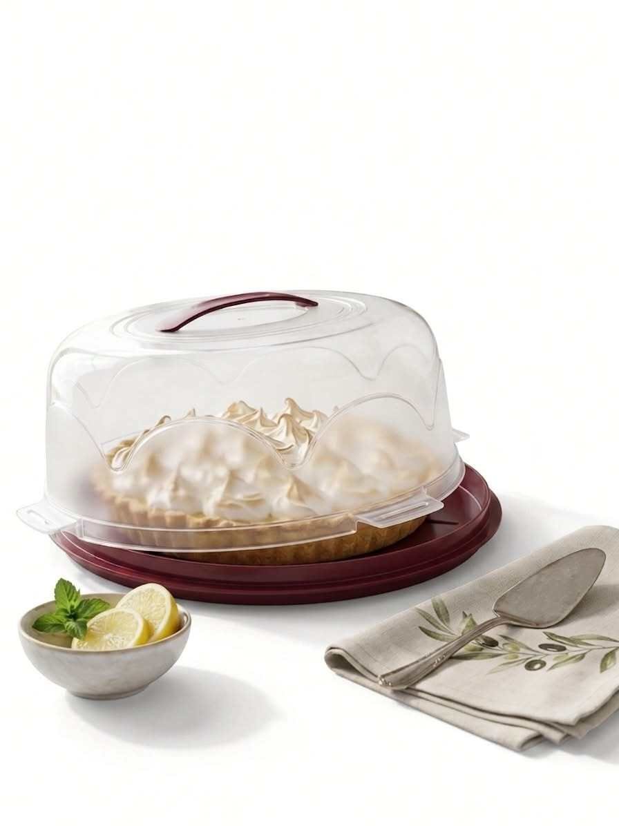 Cloche À Gâteau Hermétique Avec Plateau De Service - 33x15cm - Couleusr Aléatoires - Image 1 of 3