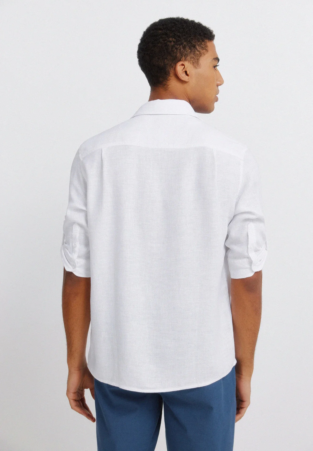 Chemise Lin Viscose Texturée Manches 3/4 - Image 1 of 4