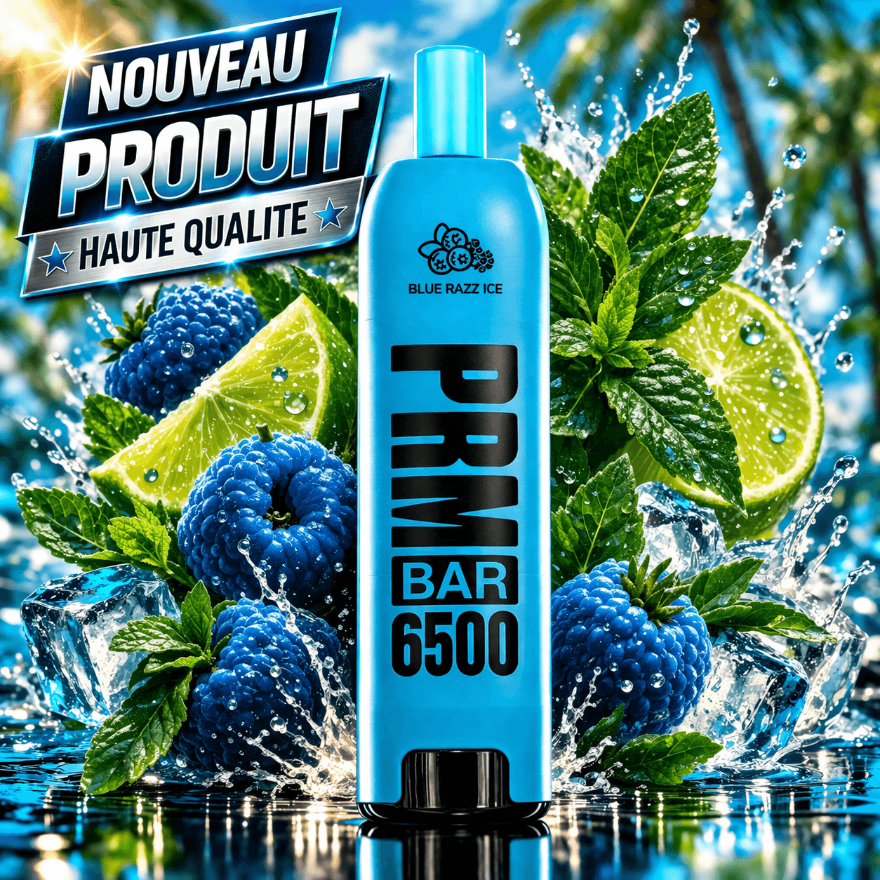 Blue Razz Ice 6500 Puffs 5% Nic - Image 1 of 1