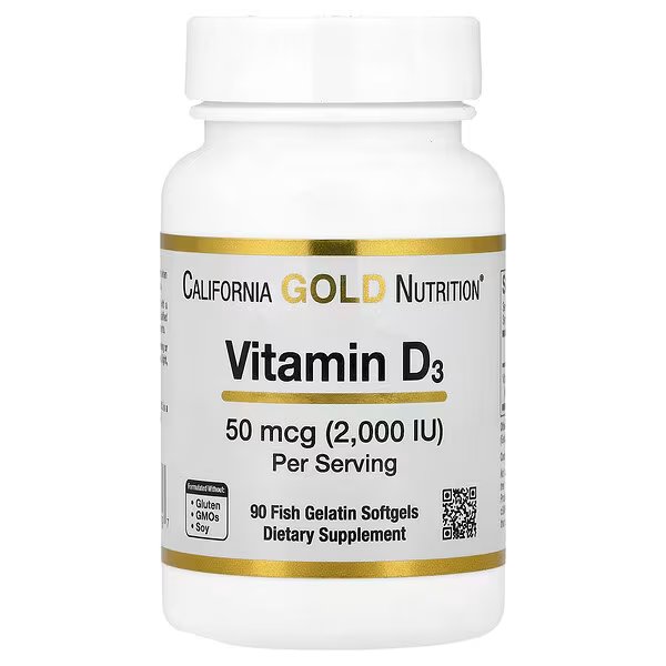 Vitamin D3, 50 Mcg (2,000 Iu), 90 Fish Gelatin Softgels - Image 1 of 2