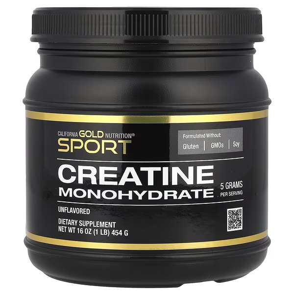 Sport, Pure Creatine Monohydrate, Unflavored, 1 Lb (454 G) - Image 1 of 3