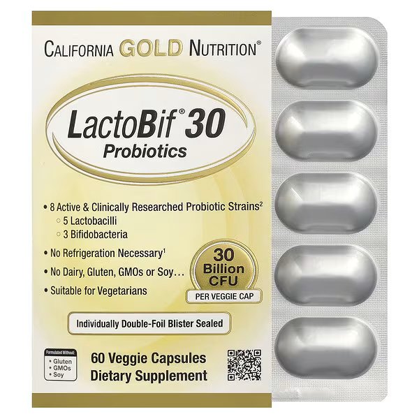 Lactobif® 30 Probiotics, 30 Billion Cfu, 60 Veggie Capsules - Image 1 of 2