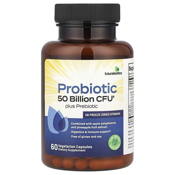 Probiotic + Prebiotic Complex – 60 Vegetarian Capsules - Image 1 of 2