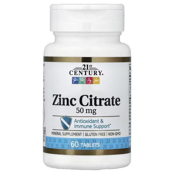 Zinc Citrate, 50 Mg, 60 Tablets - Image 1 of 2