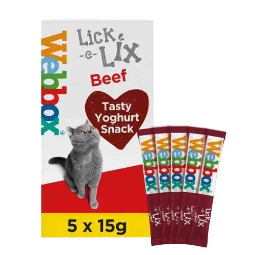 Lick-e-lix With Beef Cat Treats (5x15g) - Image 1 of 4