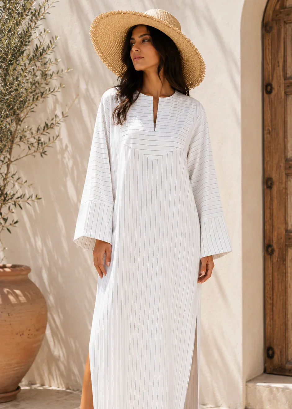 Stripes Kaftan - Image 1 of 1