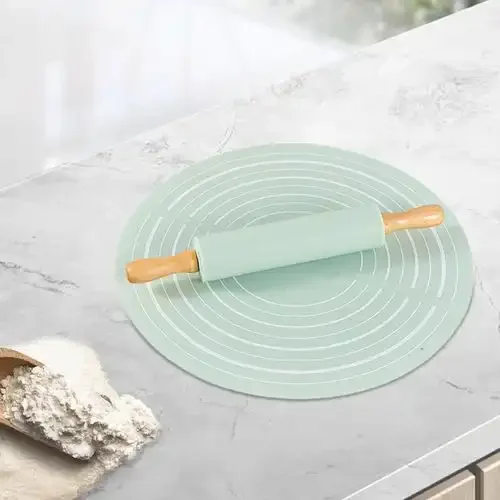 Rouleau À Pâtisserie 30 Cm/11,8 Pouces Avec Tapis De Cuisson En Silicone  - Image 1 of 4