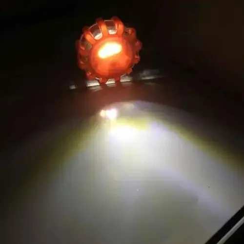 Usb Rechargeable Led Emergency Light Set - Flashing Disc (2 Pieces, Orange Light) - Image 1 of 4