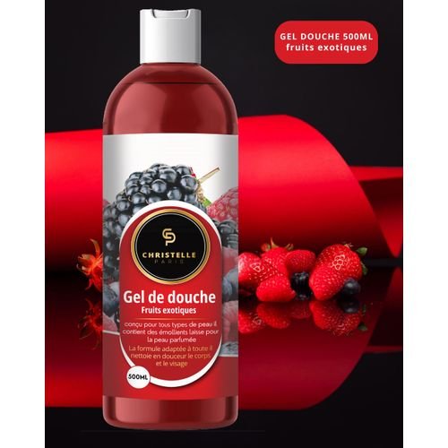 Gel Douche Fruits Exotiques Rouge Corps Et Cheveux 2 En 1 - 97% Origine Naturelle - Doux - Peaux Sensible - Image 1 of 2