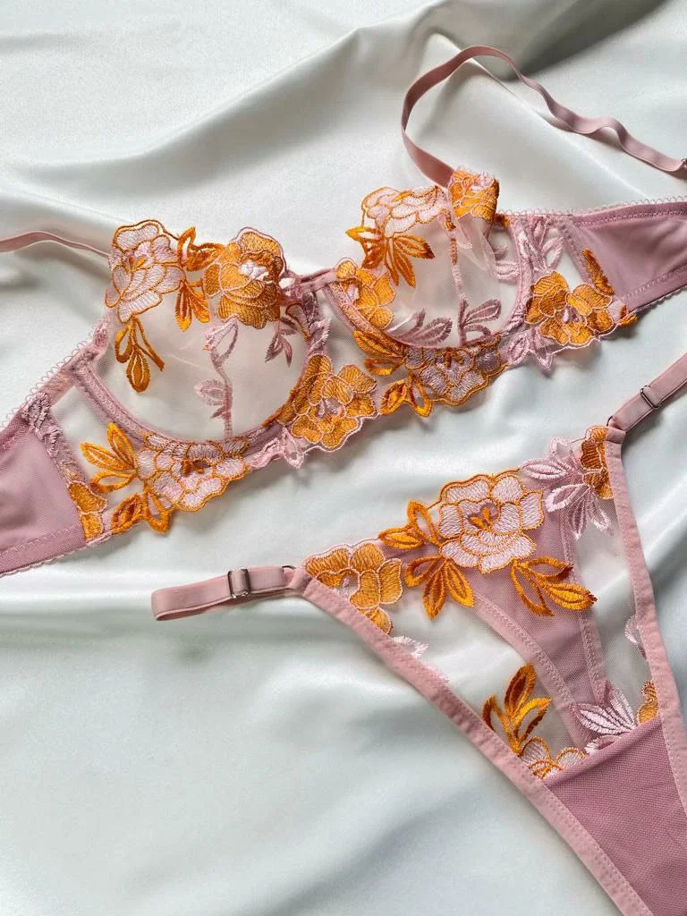 Ensemble Dentelle Corbeille – Œil De Tigre - Image 1 of 4