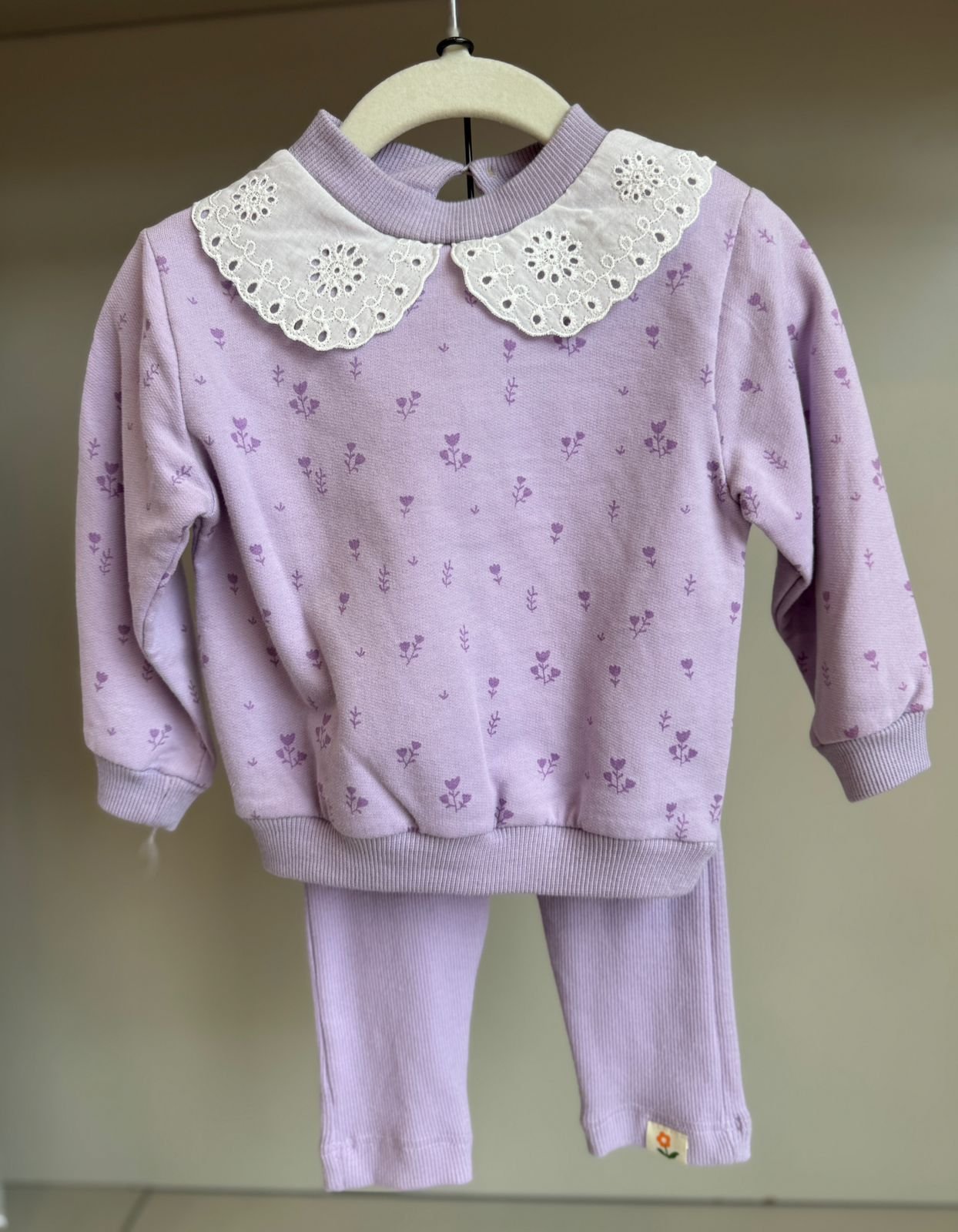 Ensemble Pantalon Col Dentelle - Image 1 of 4