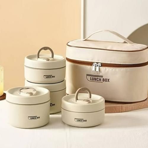Lunch Box Isotherme Portable En Acier Inoxydable, Récipient Alimentaire Isolant - Image 1 of 3