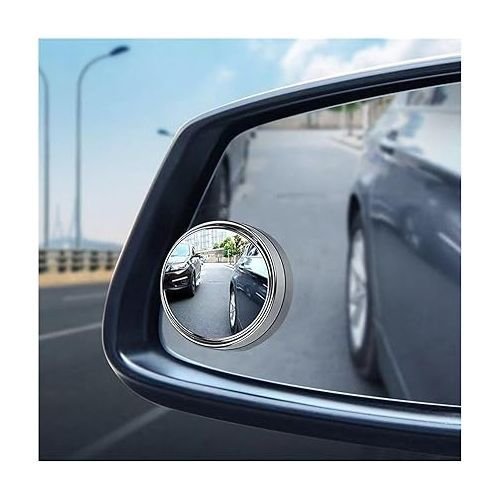 Pack De 2 Miroirs Angle Mort Autocollant Adhésifs Grand Angle 360° Ultra Hd - Image 1 of 3