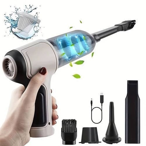 Aspirateur Et Souffleur 3 En 1 Mini Portable, Sans Fil Pour Voiture - Image 1 of 3