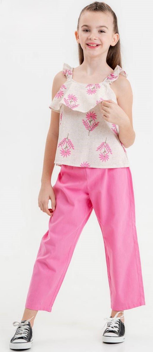 Ensemble Pantalon En Lin Bretelle - Image 1 of 1