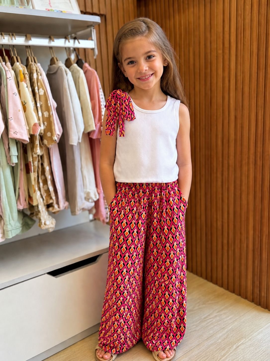 Ensemble Top Nœud & Pantalon Imprimé - Image 1 of 1