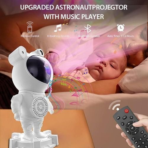 Astronaute Super Projecteur Lampe De Nuit Veilleuse Étoile Led Et Télécommande - Image 1 of 3