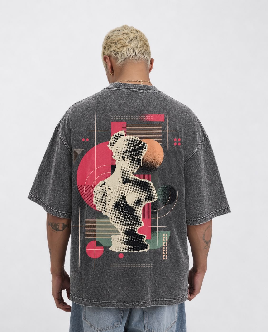 T-Shirt Oversize “Retro ” – délavée - Image 1 of 4
